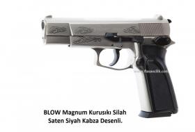 BLOW Magnum Kurusıkı Silah Saten Siyah Kabza Desenli.