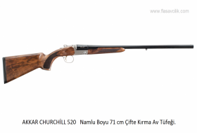 AKKAR CHURCHİLL 520   Namlu Boyu 71 cm Çifte Kırma Av Tüfeği.