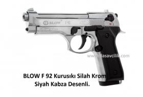 BLOW F 92 Kurusıkı Silah Krom Siyah Kabza Desenli.