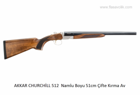 AKKAR CHURCHİLL 512  Namlu Boyu 51cm Çifte Kırma Av Tüfeği.
