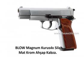 BLOW Magnum Kurusıkı Silah Mat Krom Ahşap Kabza.
