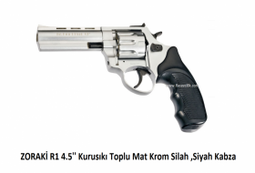 ZORAKİ R1 4.5'' Kurusıkı Toplu Mat Krom Silah ,Siyah Kabza.