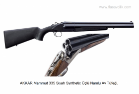 AKKAR Mammut 335 Siyah Synthetic Üçlü Namlu Av Tüfeği.