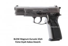 BLOW Magnum Kurusıkı Silah Füme Siyah Kabza Desenli.