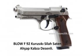 BLOW F 92 Kurusıkı Silah Saten Ahşap Kabza Desenli.