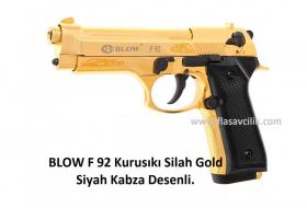 BLOW F 92 Kurusıkı Silah Gold Siyah Kabza Desenli.