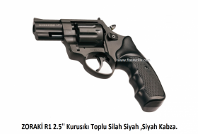 ZORAKİ R1 2.5'' Kurusıkı Toplu Silah Siyah ,Siyah Kabza.