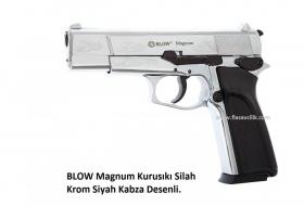 BLOW Magnum Kurusıkı Silah Krom Siyah Kabza Desenli.