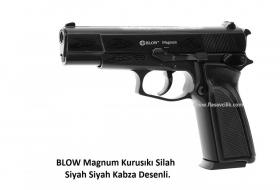 BLOW Magnum Kurusıkı Silah Siyah Siyah Kabza Desenli.
