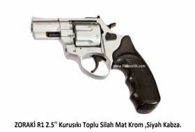 ZORAKİ R1 2.5'' Kurusıkı Toplu Silah Mat Krom ,Siyah Kabza.