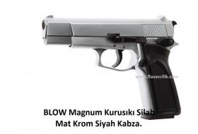 BLOW Magnum Kurusıkı Silah Mat Krom Siyah Kabza.