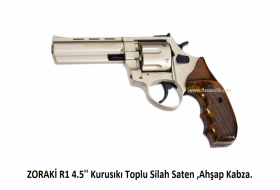 ZORAKİ R1 4.5'' Kurusıkı Toplu Silah Saten ,Ahşap Kabza.