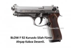 BLOW F 92 Kurusıkı Silah Füme Ahşap Kabza Desenli.